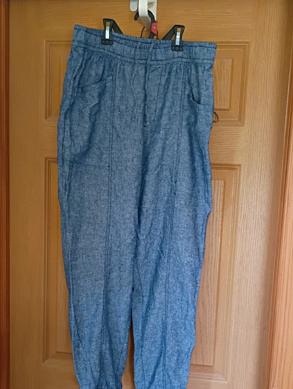 Women's Casual Blue Drawstring Pants